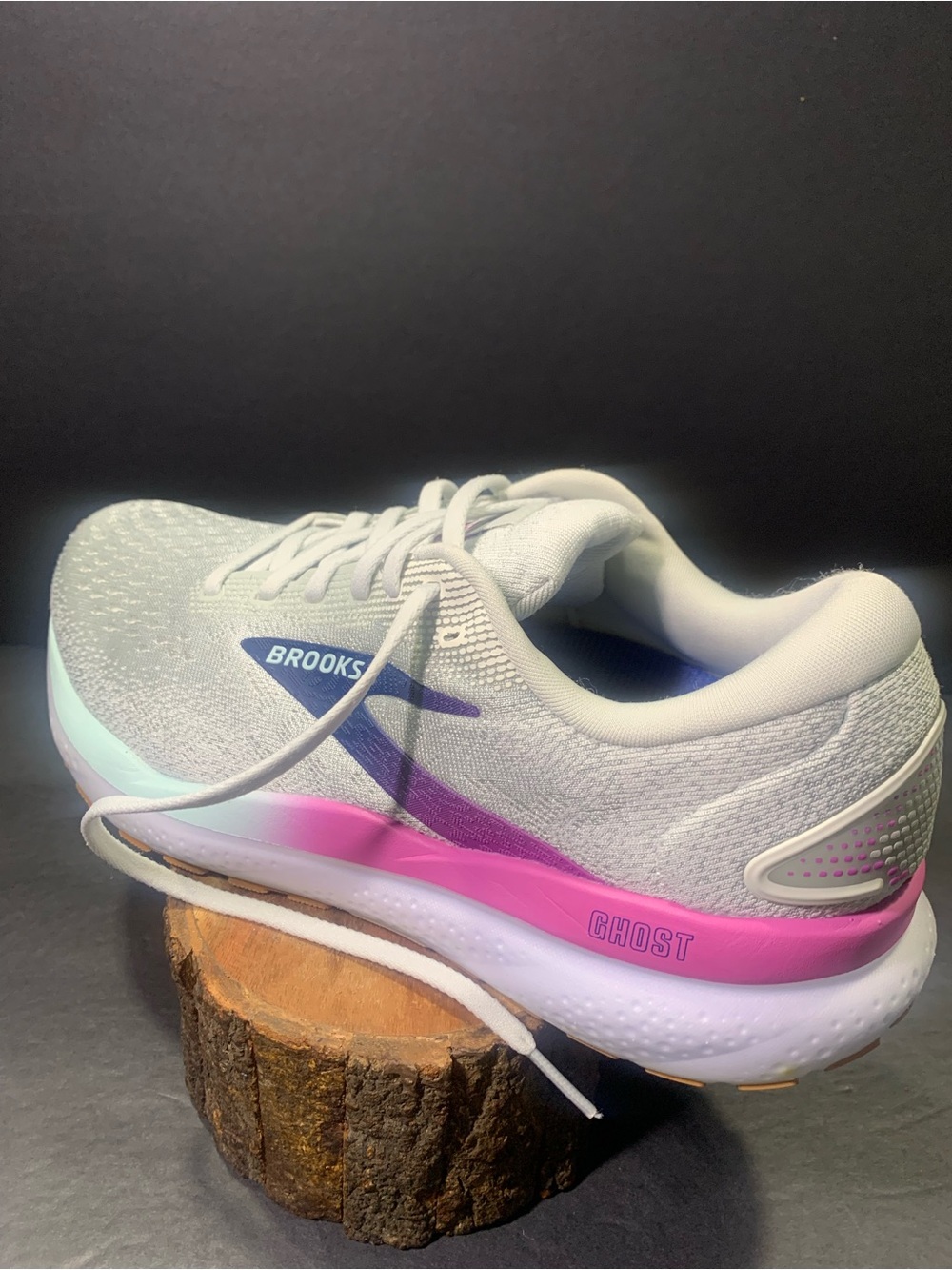 Brooks Ghost 16 Women’s Gray Blue Pink Running Walking Sneakers Shoe Size- 10 - Picture 2 of 11